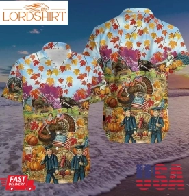 Hawaiian Aloha Shirts Turkey Give Thanks Thanksgiving