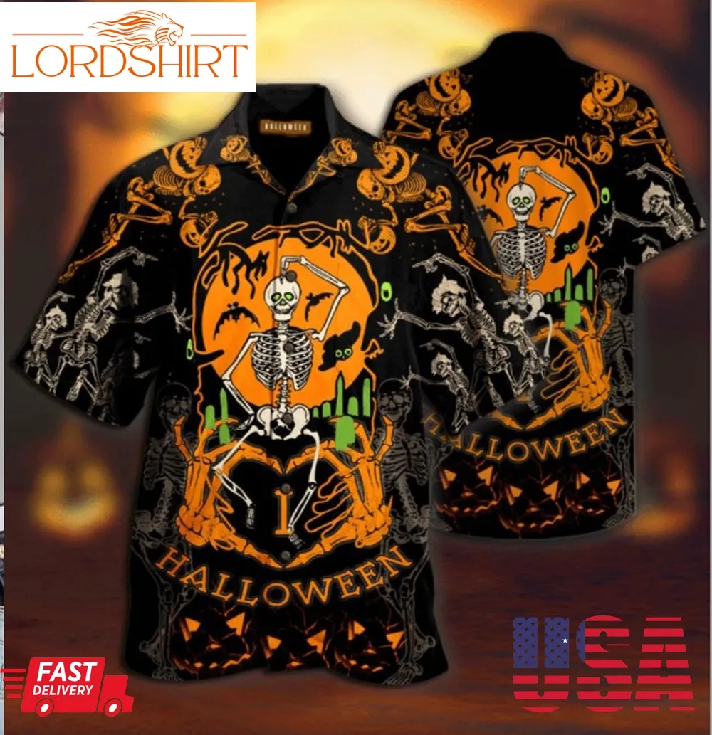 Hawaiian Shirts Dancing Skeleton 3D Halloween