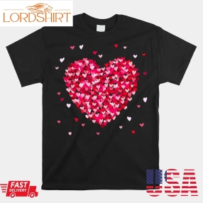 Hearts In A Heart Shape Valentines Day Shirt Matching Couple Shirt