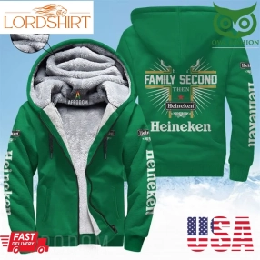 Heineken Beer Family Second Fleece Zip Up Hoodie