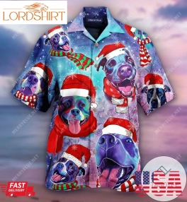 High Quality All I Want For Christmas Are Pit Bulls Unisex Authentic Hawaiian Shirt 2023