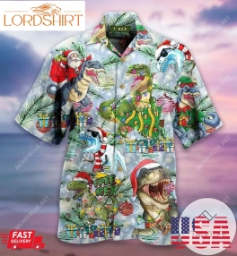 High Quality All I Want For Christmas Is A T Rex Unisex Authentic Hawaiian Shirt 2023