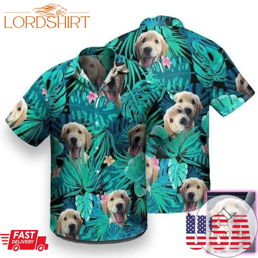 High Quality Custom Hawaiian Aloha Shirts Tropical Dog With Photo Dh