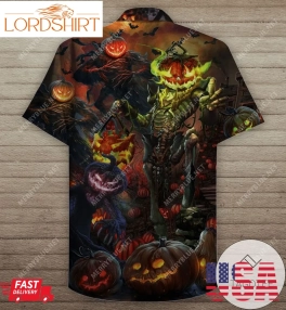 High Quality Halloween Pumpkin King Unisex Authentic Hawaiian Shirt 2023