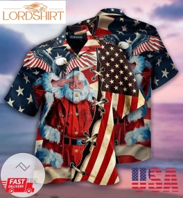 High Quality Hawaiian Aloha Shirts Patriotism America Christmas