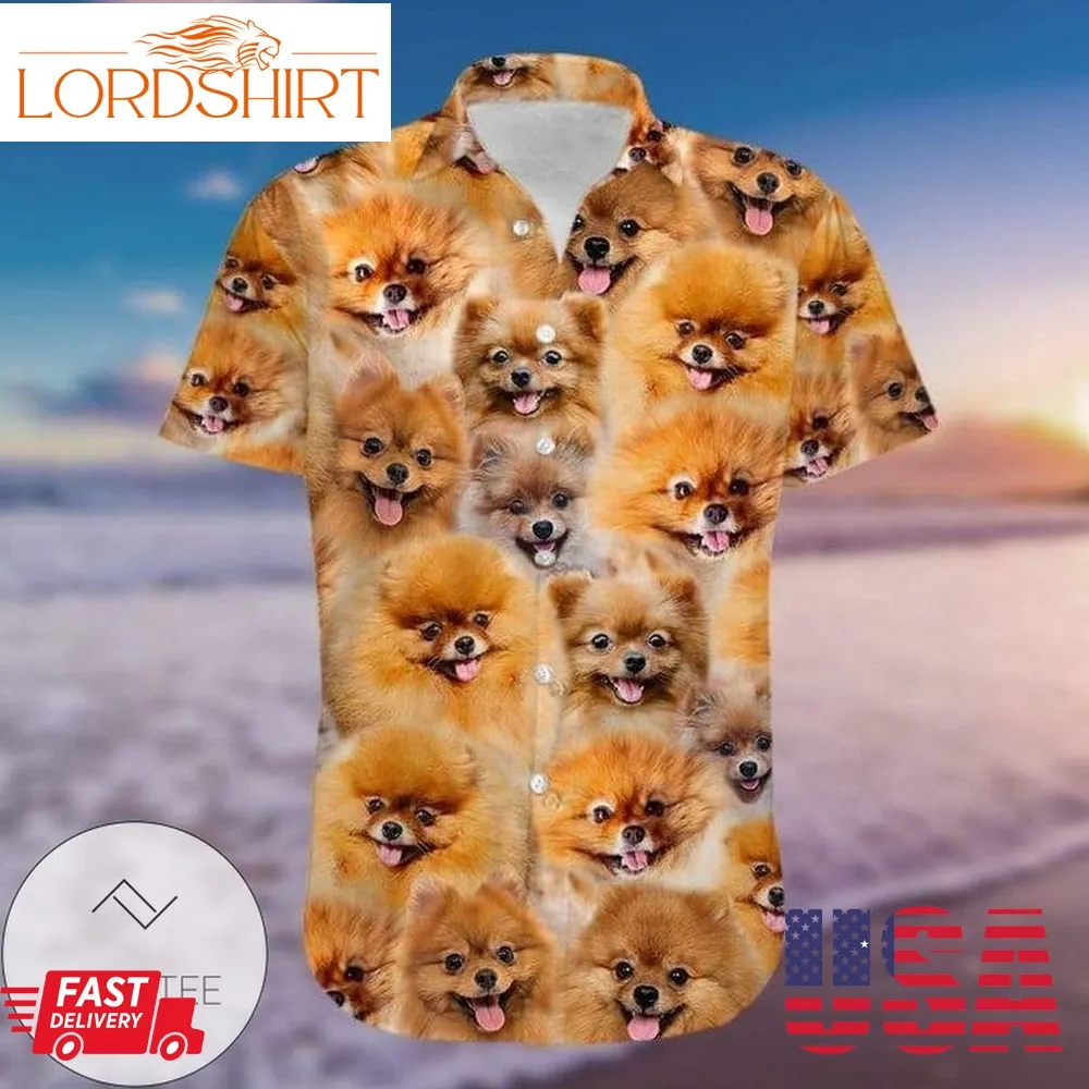 High Quality Pomeranian Funny Dog Authentic Hawaiian Shirt 2023S