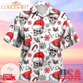 High Quality Skull Christmas 3D All Over Authentic Hawaiian Shirt 2023