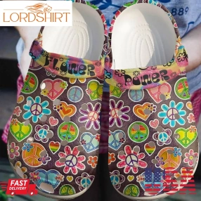 Hippie Clog Whitesole Flower Power Crocs Crocband Clog Evg4823