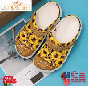 Hippie Love Sunflower Sku 1351 Crocs Clog Shoes