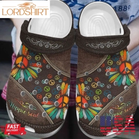 Hippie Personalize Clog Custom Crocs Fashionstyle Comfortable For Women Men Kid Print 3D Hippie Soul Leather