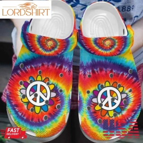 Hippie Personalized Clog Custom Crocs Comfortablefashion Style Comfortable For Women Men Kid Print 3D Colorful Hippie Style Comfortable