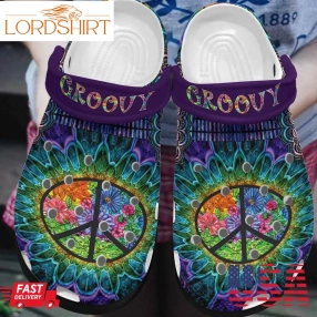 Hippie Personalized Clog Custom Crocs Comfortablefashion Style Comfortable For Women Men Kid Print 3D Groovy Hippie