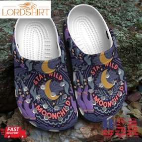 Hippie Personalized Clog Custom Crocs Comfortablefashion Style Comfortable For Women Men Kid Print 3D Moon Child