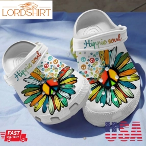 Hippie Soul Floral Clogs Crocs Shoes Gift For Mothers Day   Hs Floral277