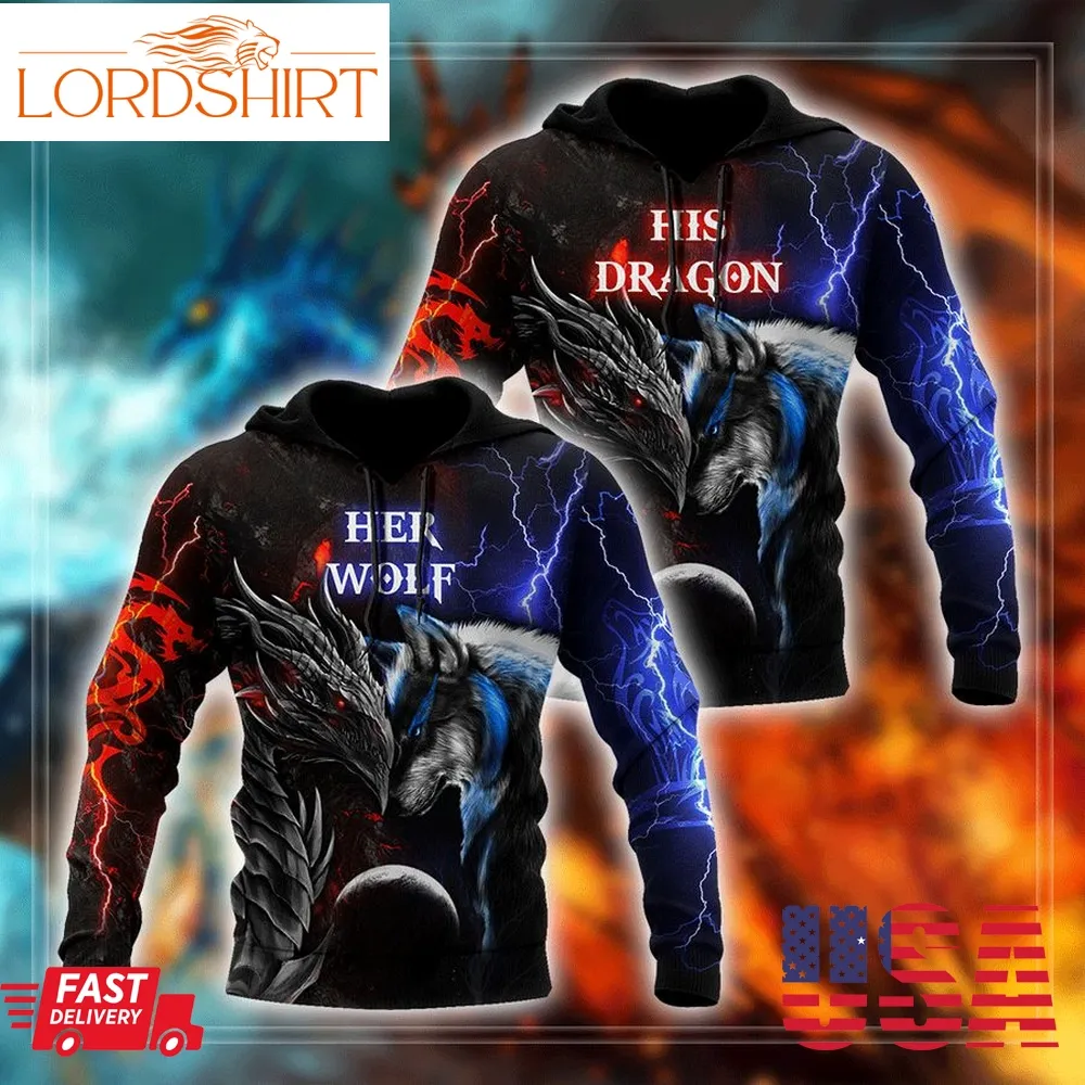 His Dragon Couples 3D Unisex Hoodie