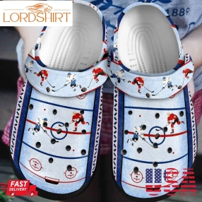 Hockey Personalized Clog Custom Crocs Comfortablefashion Style Comfortable For Women Men Kid Print 3D Hockey Field