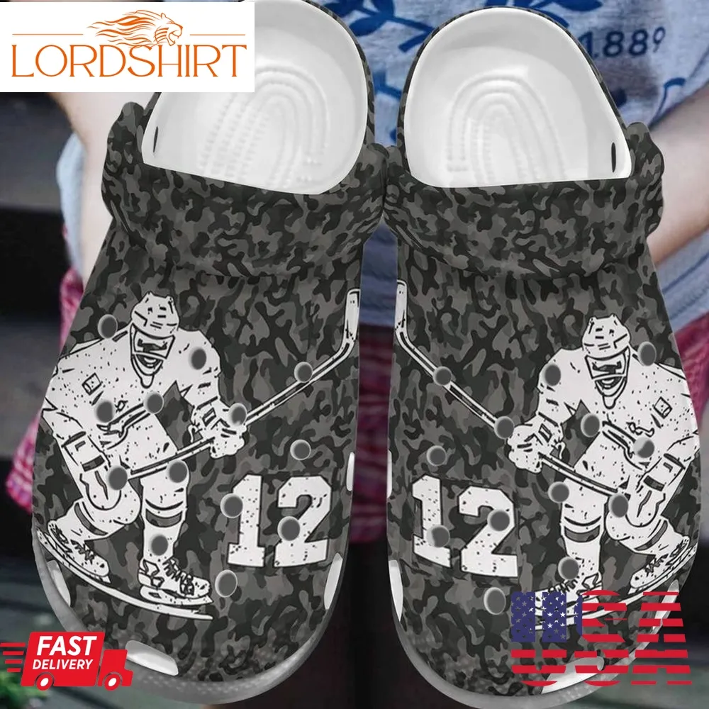 Hockey Personalized Clog Custom Crocs Comfortablefashion Style Comfortable For Women Men Kid Print 3D Hockey Player