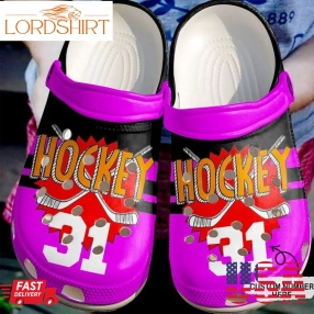 Hockey Personalized Fan Sku 1370 Crocs Crocband Clog Comfortable For Mens Womens Classic Clog Water Shoes