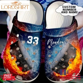 Hockey Personalized Fire And Water Sku 237 Crocs Clog Shoes