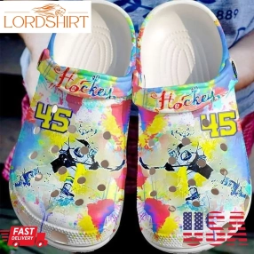 Hockey Player Sku 1365 Crocs Clog Shoes