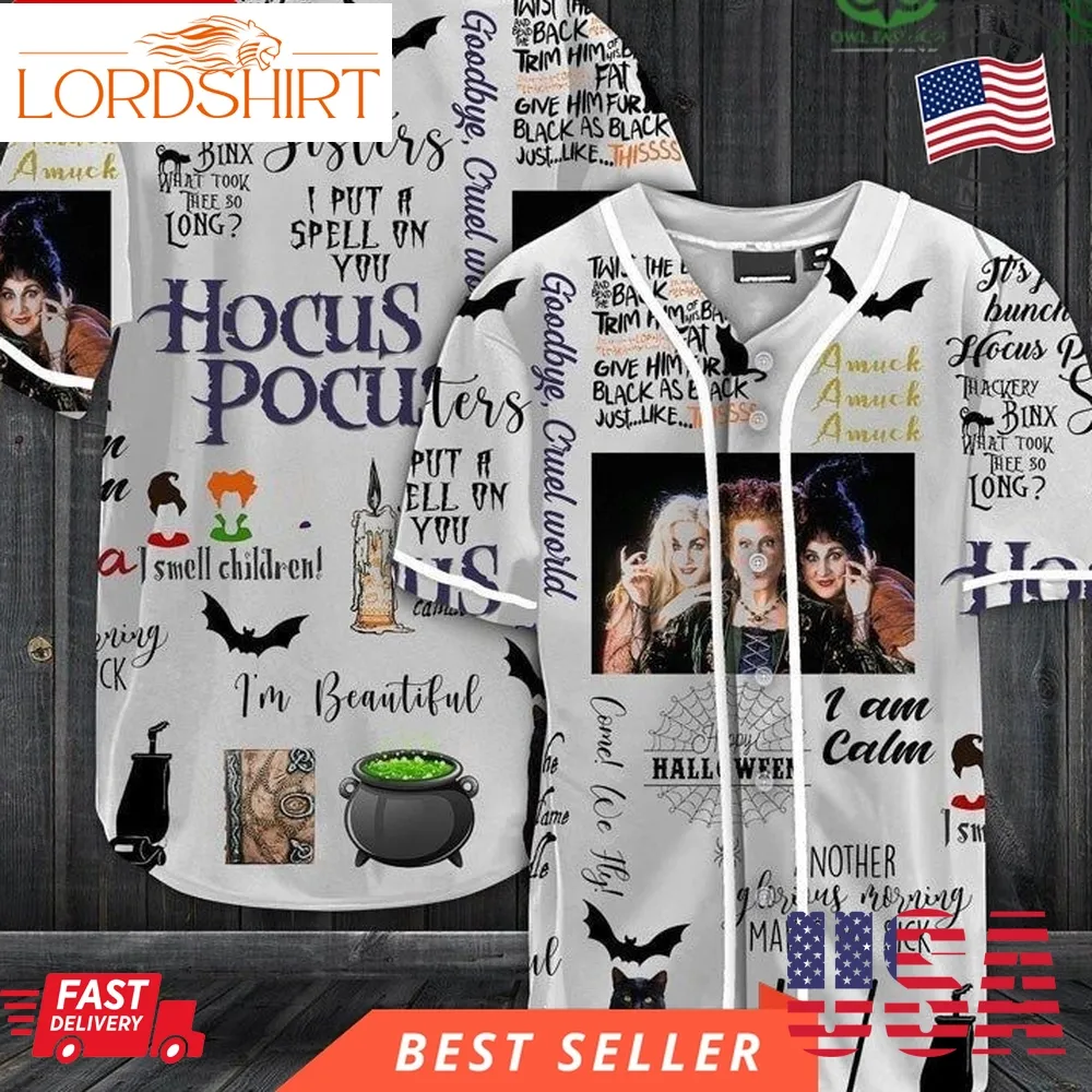 Hocus Pocus Halloween Baseball Jersey Shirt