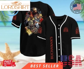 Horror Characters Buchanan's For Beer Halloween Baseball Jersey