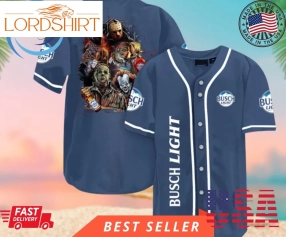 Horror Characters For Beer Halloween Baseball Jersey