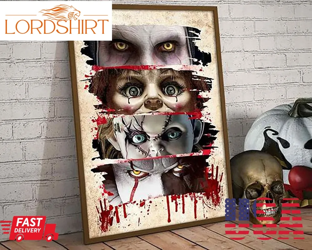 Horror Characters Poster, Friends Horror Characters Poster, Horror Movies Poster, Horror Movie Characters Poster, Halloween Canvas