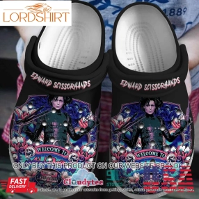 Horror Edward Scissorhands Welcome To Halloween Crocs Crocband Shoes