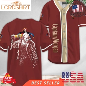 Horror Jason Voorhees Captain Morgan Halloween Baseball Jersey Shirt