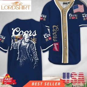 Horror Jason Voorhees Coors Banquet Halloween Baseball Jersey