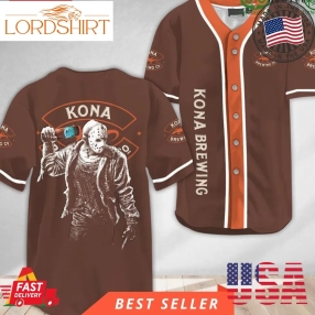 Horror Jason Voorhees Kona Brewing Halloween Baseball Jersey Shirt