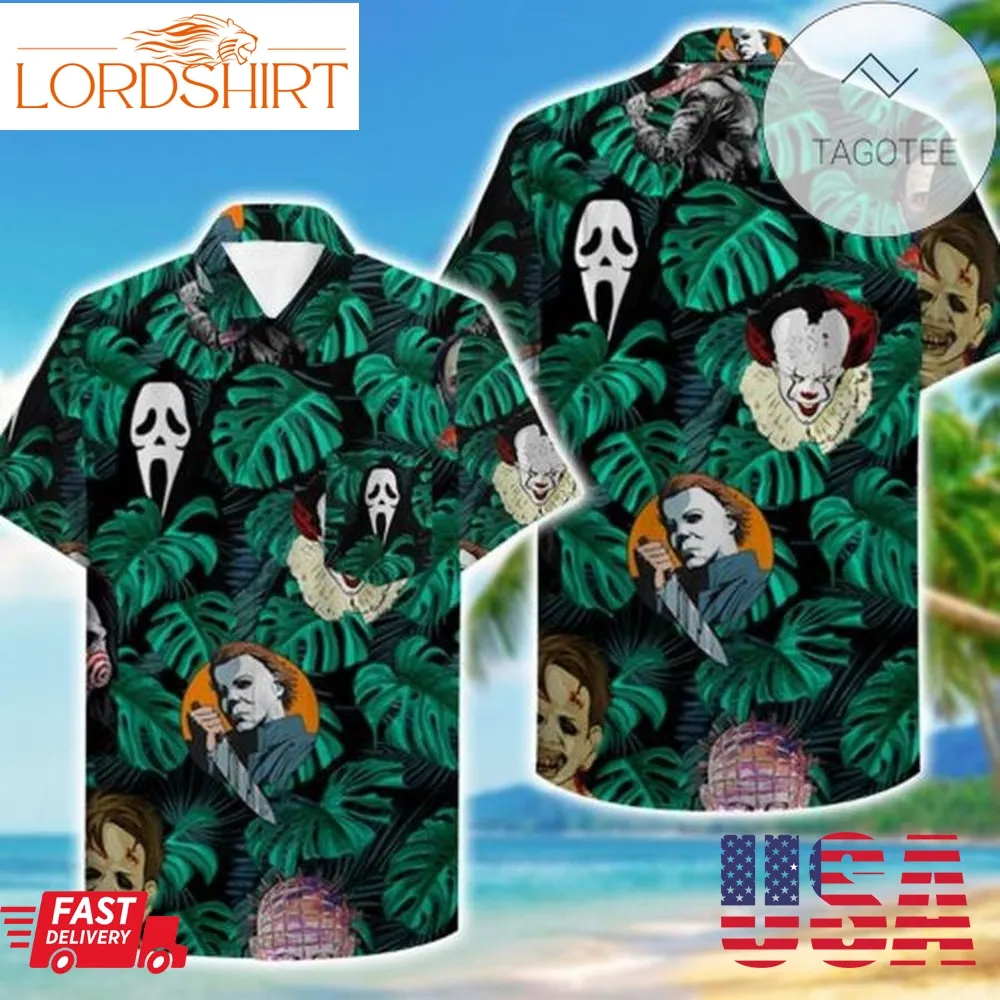 Horror Movies Killer Characters Authentic Hawaiian Shirt 2023