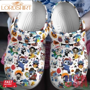 Horror Stitch Halloween Style White Crocs