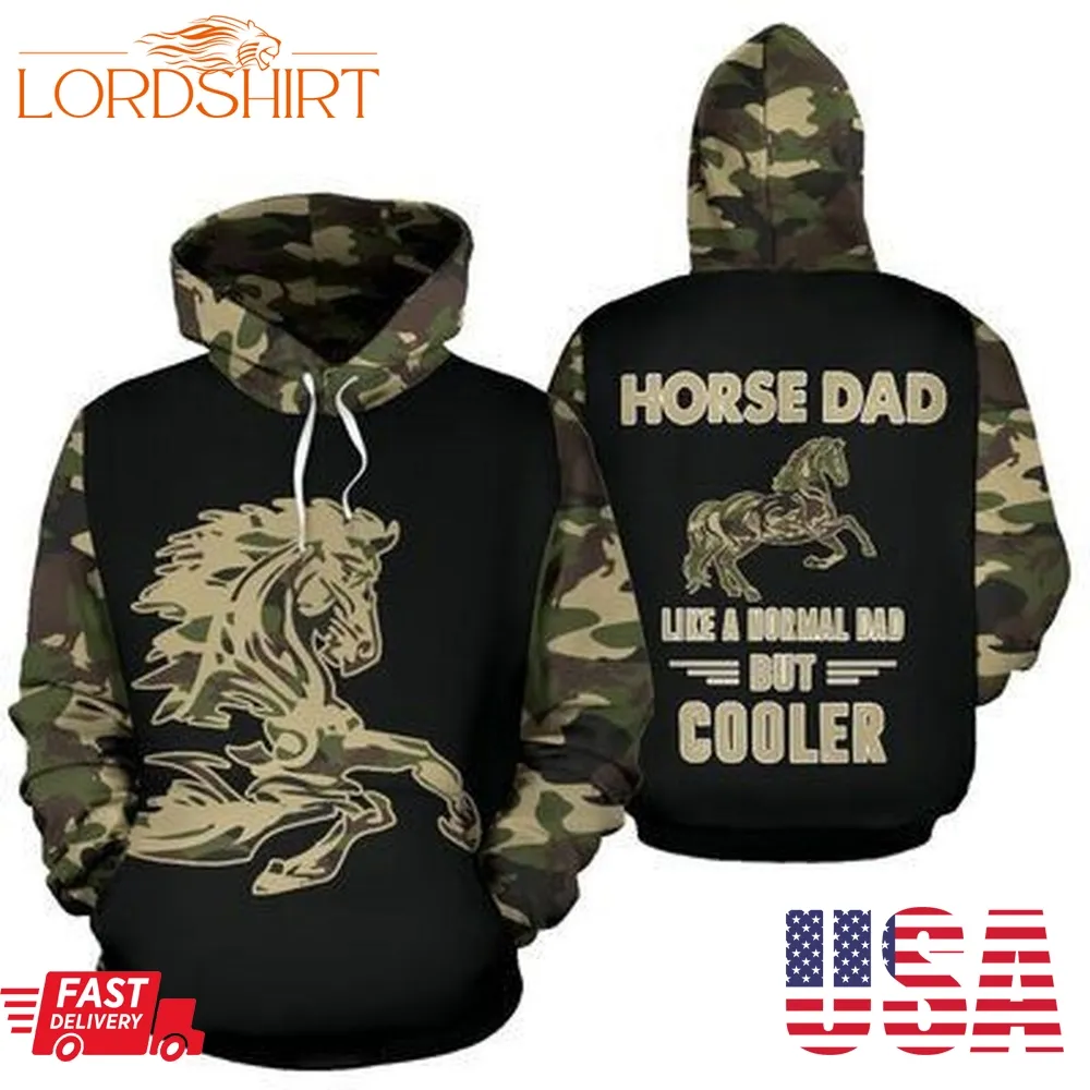 Horse Camouflage Pattern Seamless Black Men And Women 3D Full Printing Pullover Hoodie And Zippered Horse 3D Full Printing Hoodie Shirt