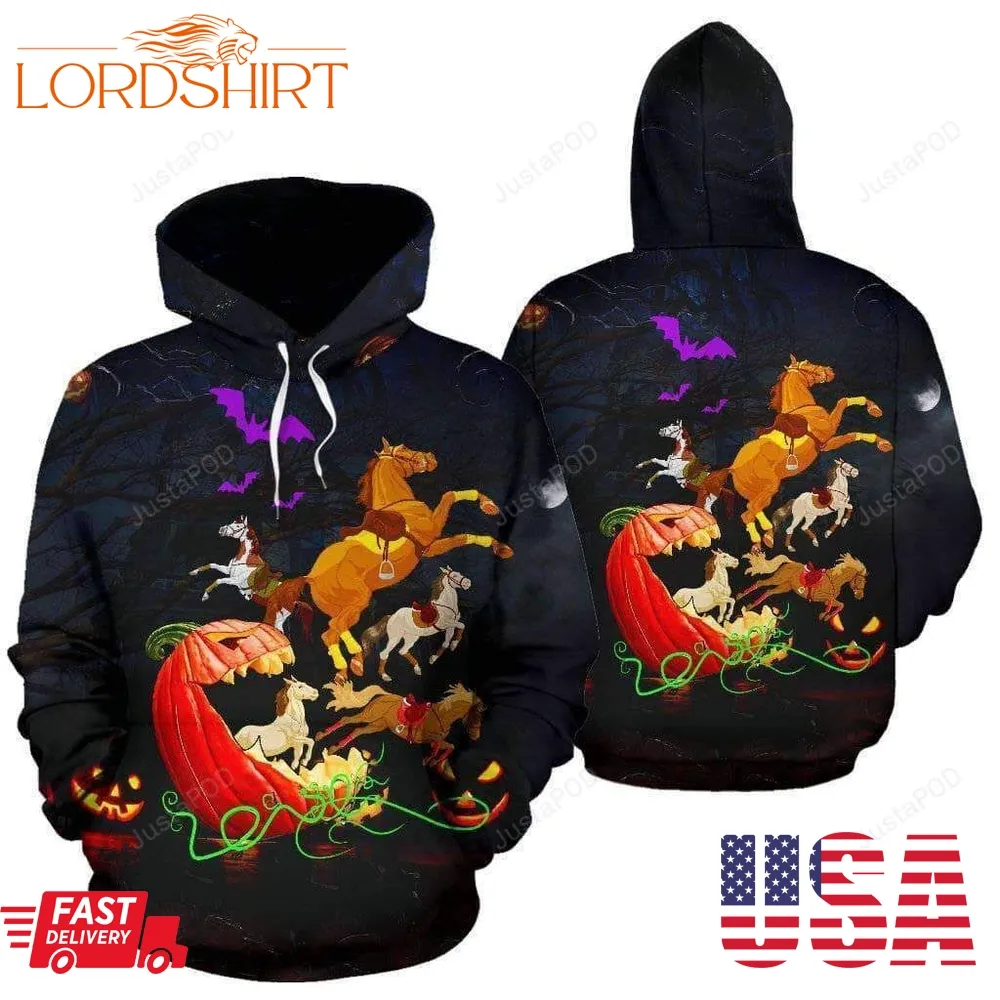 Horse Halloween  Lt Christmas 3D All Over Printed Hoodie