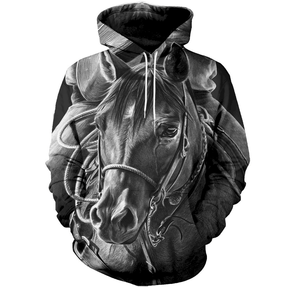 Horse Hoodie 3D Dt045 Custom