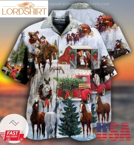 Horses Want Merry Christmas Limited Hawaiian Shirt