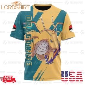 Hot Anime Pocket Monsters Dragonite 3D T Shirt