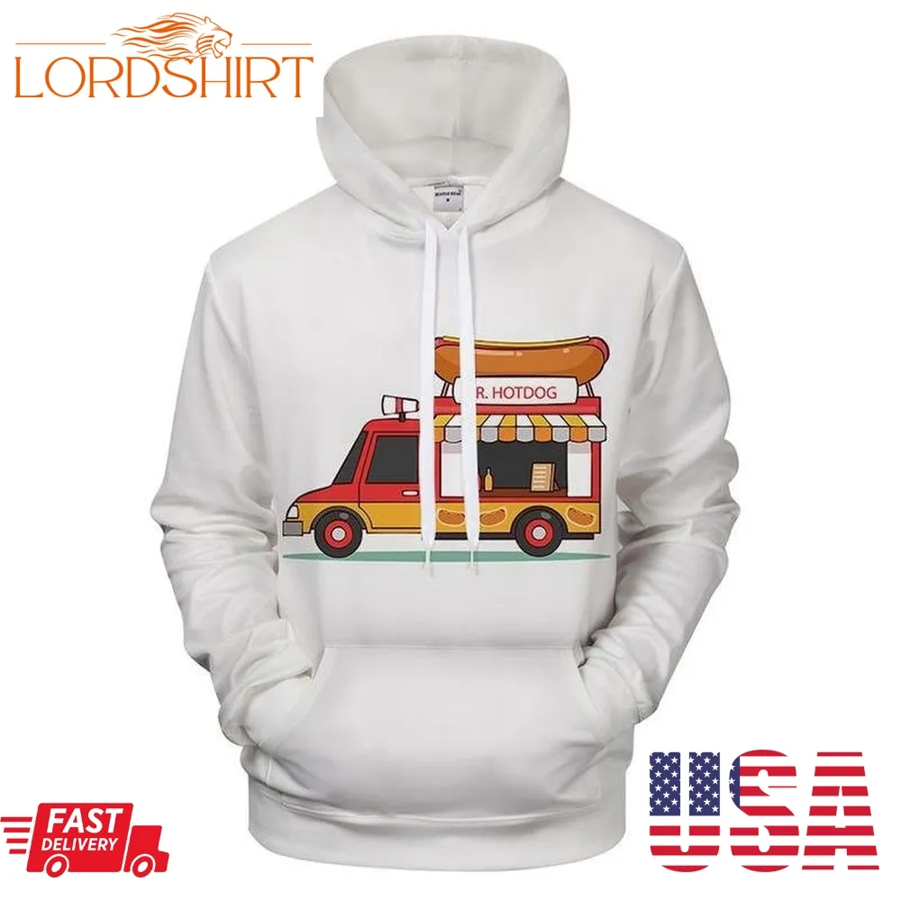 Hot Dog Truck 3D Sweatshirt Hoodie Pullover Custom