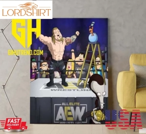 Hot New Aew X American Dad Chris Jericho For Fans Poster Canvas