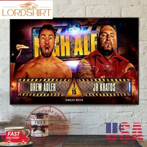 Hot New Njpw Strong High Alert Match Drew Adler Vs Jr Kratos Poster Canvas For Fans