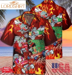 Hot Rod Christmas Santa Love Hawaiian Shirt