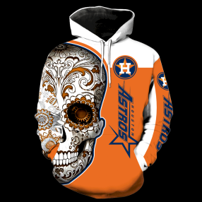 Houston Astros New Skull All Over Print K1045 Hoodie Zipper