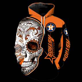 Houston Astros New Skull All Over Print V1303 Hoodie Zipper