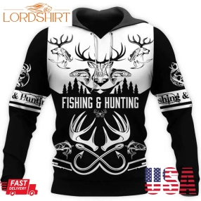 Hunting Fishing Loving 3D Hoodie   Hunting And Fishing Gifts For Dad