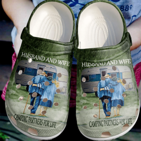 Husband And Wife Shoes Clog   Camping Partners For Life Crocs Crocbland Clog Birthday Gift For Couple