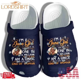 I Am A June Girl Crocs Shoes For Black Girl   Black Women Gemini Clog Birthday Gift For Woman Girl