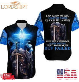 IM A Son Of God IM A Man Of Faith Warrior Hawaiian Shirt