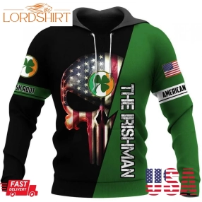 Irish Skull Us 3D Hoodie For Men For Women All Over Printed Hoodie